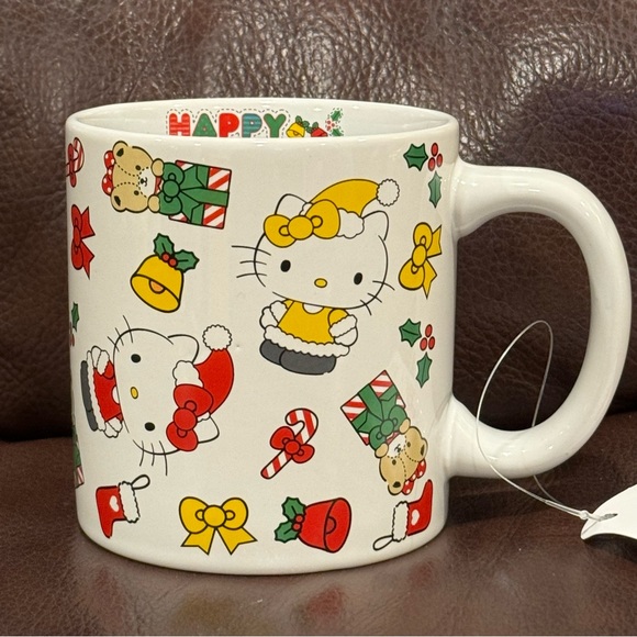 Happy Holidays Hello Kitty 16oz White Christmas Mug - Picture 2 of 9